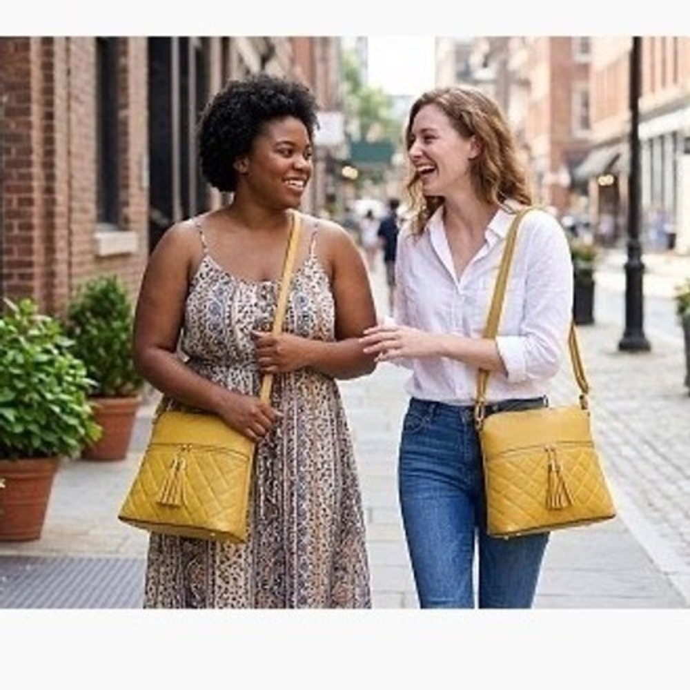 Quilted Crossbody Bag - Vegan Leather - Picture 9 of 9